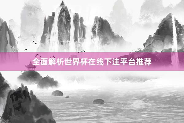 全面解析世界杯在线下注平台推荐