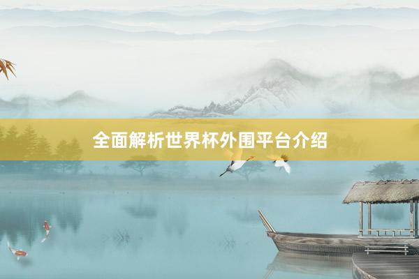 全面解析世界杯外围平台介绍